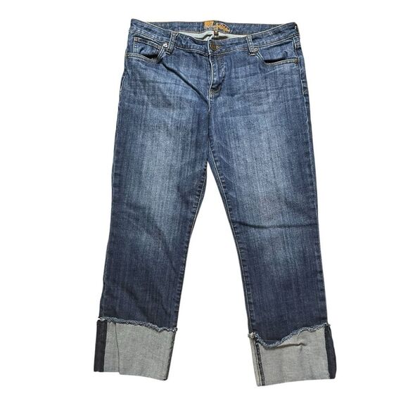 Kut from the Kloth Catherine Cuffed Ankle Boyfriend Jeans Size 12 - Picture 2 of 7
